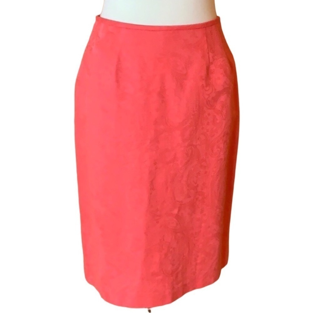 Kasper coral color pencil skirt Size 4